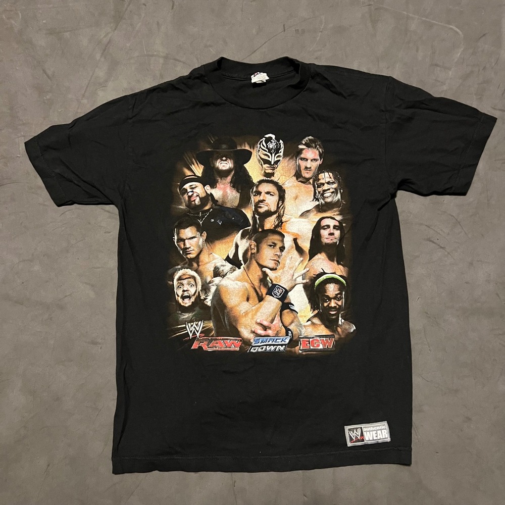 Vintage 2007 WWE Raw SmackDown ECW Wrestling T-Shirt Mens M John Cena Undertaker